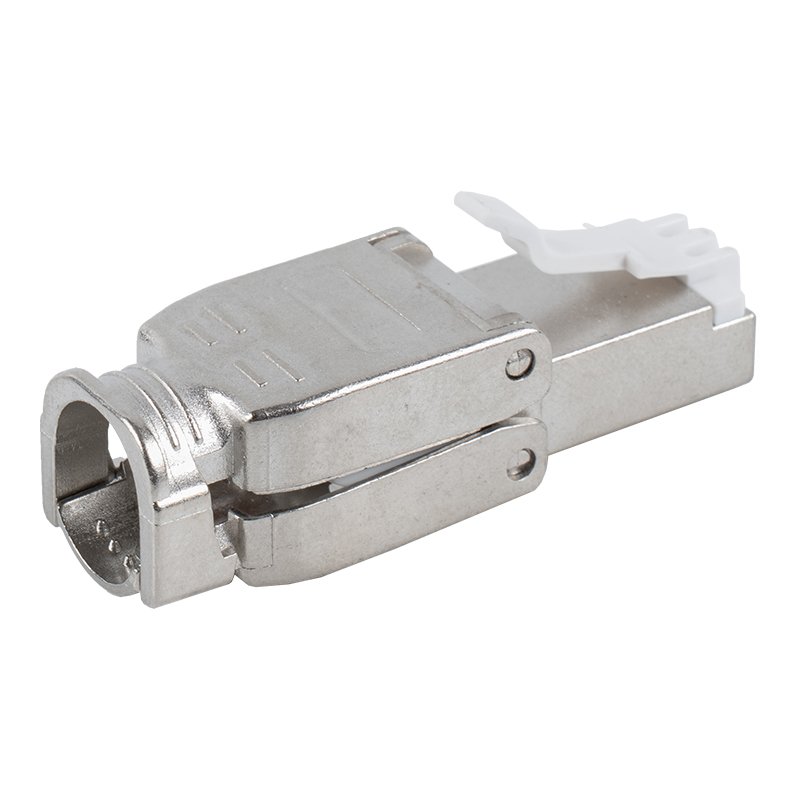 Cat6A suojattu työnnettävä tyyppi työkaluton RJ45-liitin RJ-602S-1-C6A