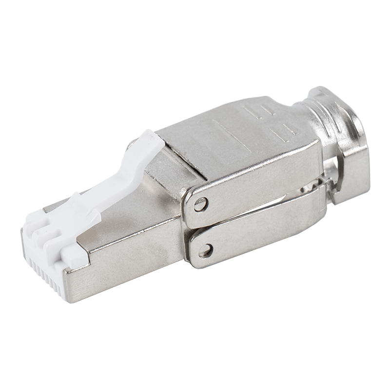 Cat6A suojattu metallisolki ilman työkaluja RJ45-liitin RJ-602S-2-C6A