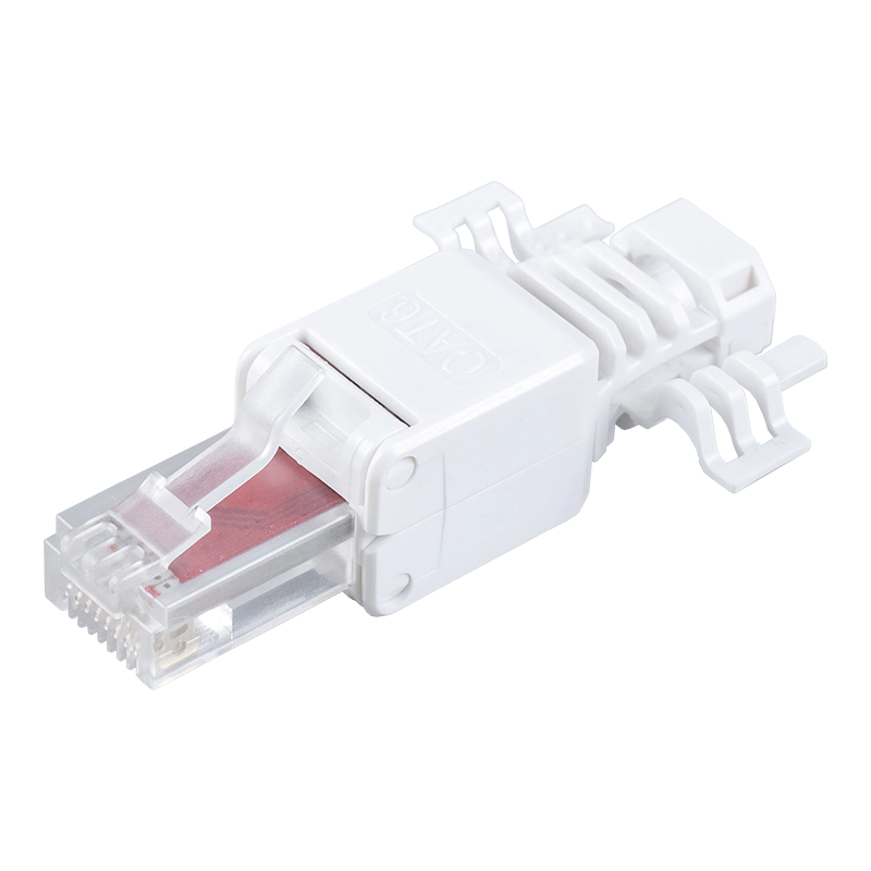 Cat6 Suojaamaton työkaluton RJ45-liitin (siipillä) RJ-688X-C6