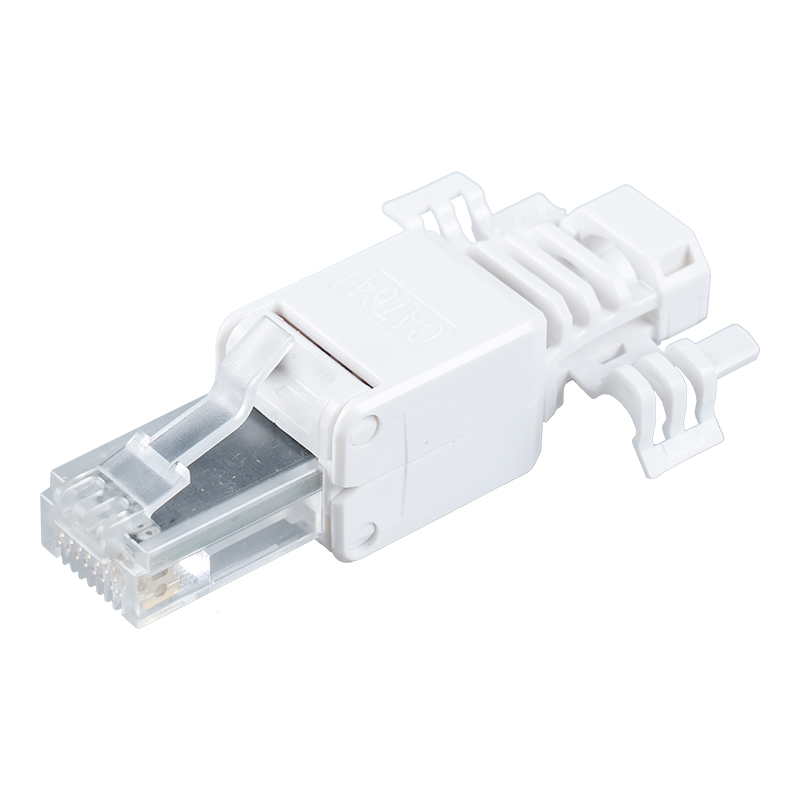 Cat6 Suojaamaton työkaluton RJ45-liitin (siipillä) RJ-688X-C6 Cat6 Suojaamaton työkaluton RJ45-liitin (siipillä) RJ-688X-C6