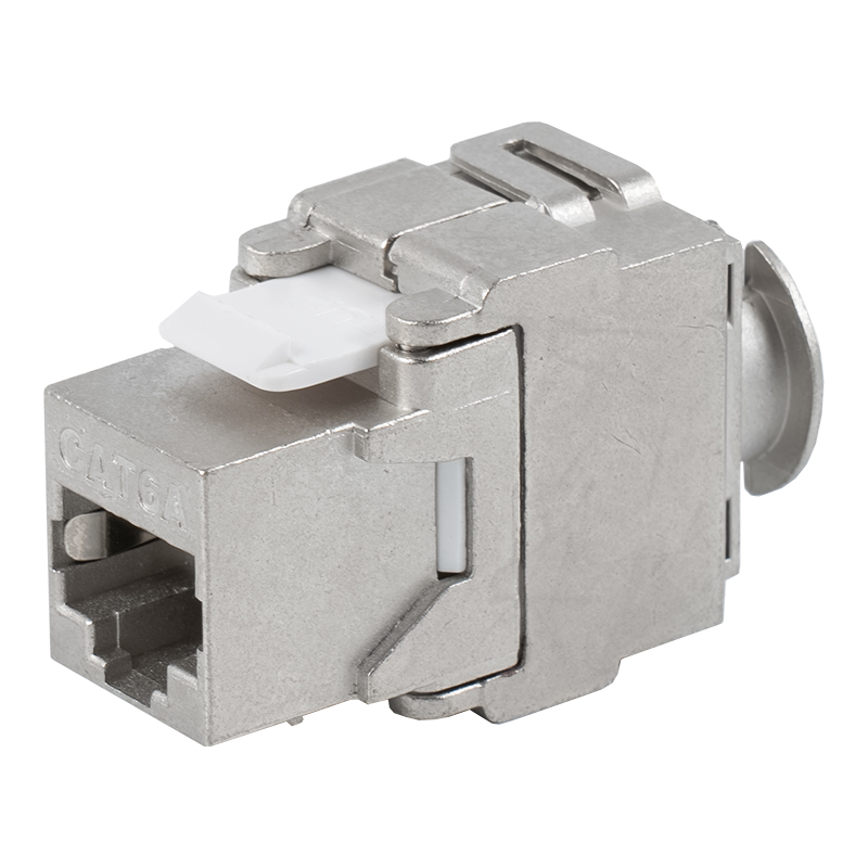 C6A suojattu 180° Tolless Keystone Jack (kannattimella) SM-2335SH8C6A
