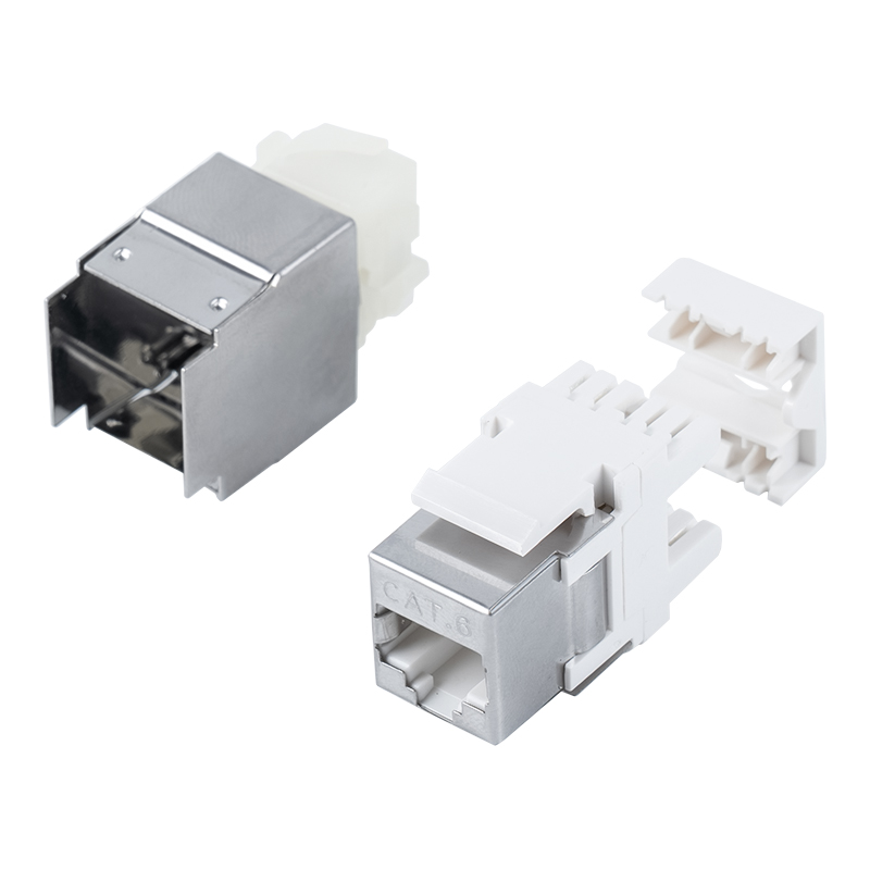 Cat6A suojattu 180° Keystone Jack (metallikotelolla) SM-2064SD8C6A Cat6A suojattu 180° Keystone Jack (metallikotelolla) SM-2064SD8C6A
