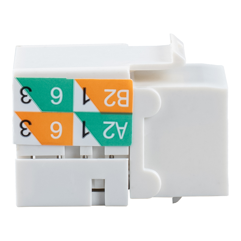 Cat6 Suojaamaton 90° Keystone Jack (kaksikäyttöinen johdotus) SM-2081D8C6 Cat6 Suojaamaton 90° Keystone Jack (kaksikäyttöinen johdotus) SM-2081D8C6