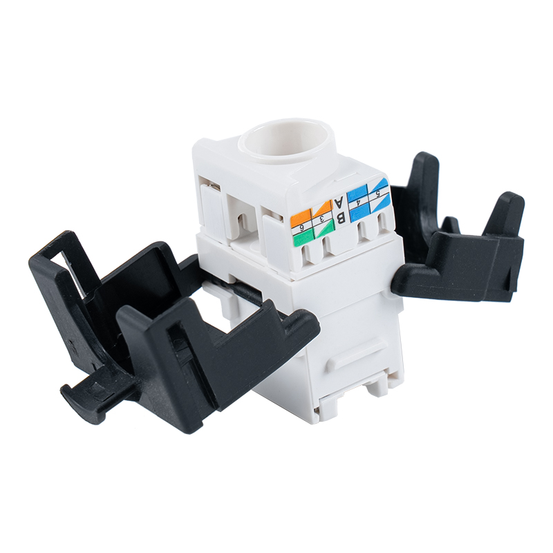 C6A Suojaamaton 180° Tolless Keystone Jack (kaapelin pidikkeellä ja sulkimella) SM-2335BCH8C6A C6A Suojaamaton 180° Tolless Keystone Jack (kaapelin pidikkeellä ja sulkimella) SM-2335BCH8C6A