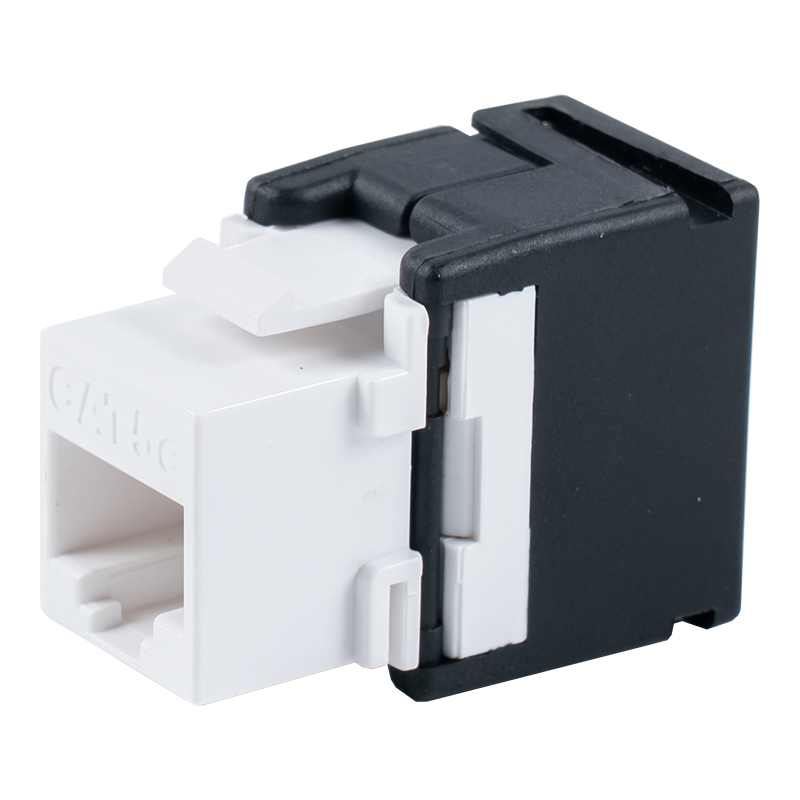 C6A Suojaamaton 180° Tolless Keystone Jack SM-2335H8C6A
