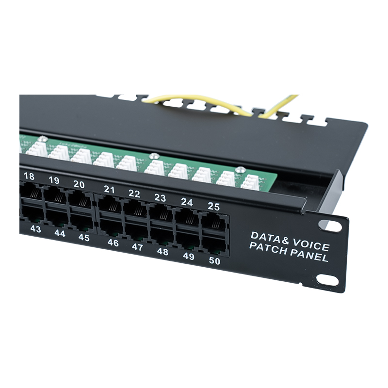 Luokka 3 19 tuuman 1U 8P 8C 50-porttinen äänipaneeli (KRONE IDC) SP-3208K50-C3 Luokka 3 19 tuuman 1U 8P 8C 50-porttinen äänipaneeli (KRONE IDC) SP-3208K50-C3