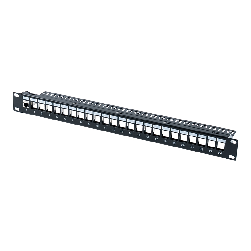 19 tuuman 1U 24-porttinen suojattu patch-paneeli (C6-moduulilla) SP-3260-24P