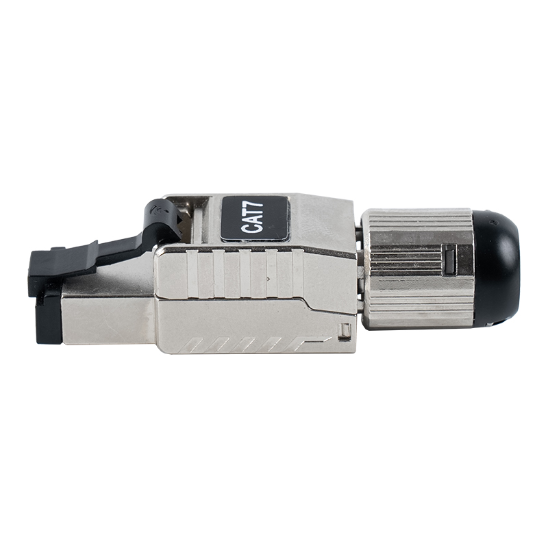 Cat7 suojattu työkaluton RJ45-liitin (mustalla muovijousiklipsillä) RJ-G60S-1-C7 Cat7 suojattu työkaluton RJ45-liitin (mustalla muovijousiklipsillä) RJ-G60S-1-C7