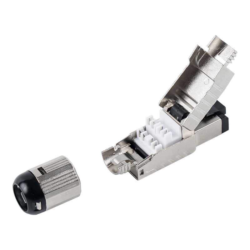 Cat7 suojattu työkaluton RJ45-liitin (mustalla muovijousiklipsillä) RJ-G60S-1-C7 Cat7 suojattu työkaluton RJ45-liitin (mustalla muovijousiklipsillä) RJ-G60S-1-C7