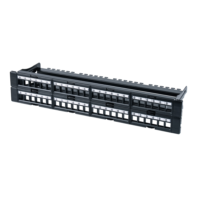 19 tuuman 1U 48-porttinen suojaamaton teline (irrotettava ikkuna) SP-3408-48P